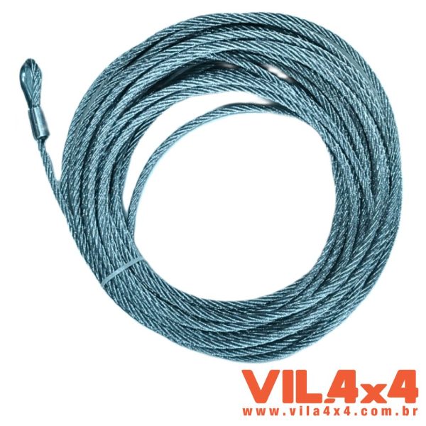 CABO DE AÇO PARA GUINCHO 3/8" 26m - 9000 A 13000Lbs - VILA4X4