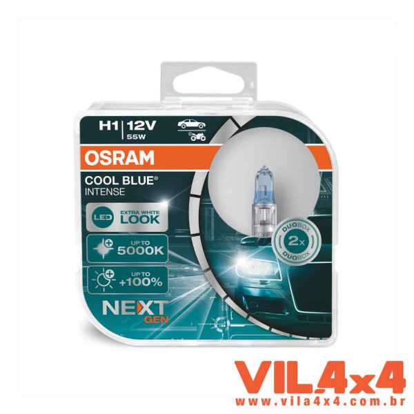 LÂMPADA H1 COOLBLUE INTENSE NEXT GEN 55W 12V OSRAM (O PAR)