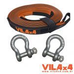 KIT CINTA REBOQUE 10M X 10TON C/ PAR DE MANILHA 3/4"