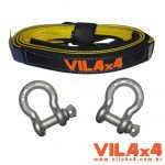 KIT CINTA REBOQUE 3M X 10TON C/ PAR DE MANILHA 3/4"