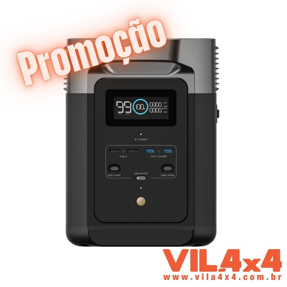 DELTA 2 ESTAÇÃO DE ENERGIA PORTÁTIL 2400W/1024Wh ECOFLOW PROMOÇÃO