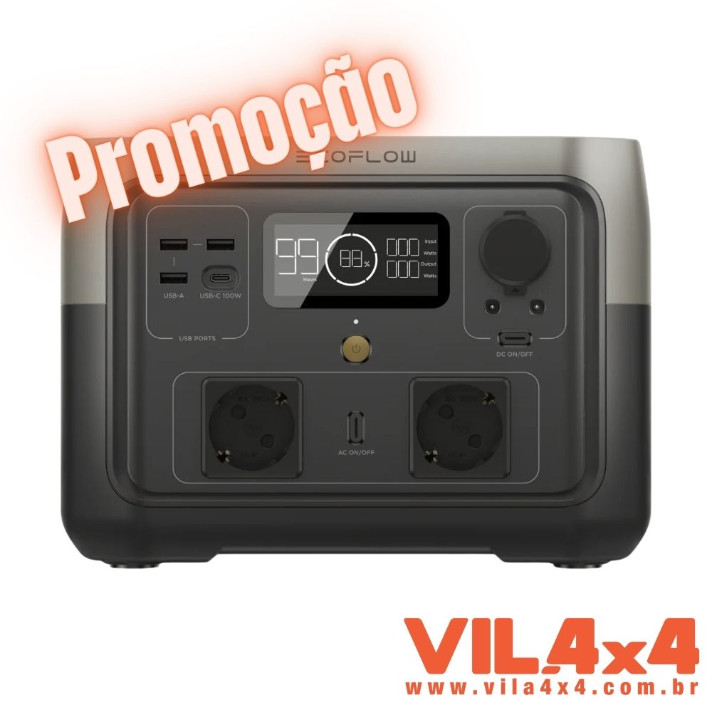 RIVER 2 MAX – ESTAÇÃO DE ENERGIA PORTÁTIL 1000W/512Wh ECOFLOW PROMOÇÃO