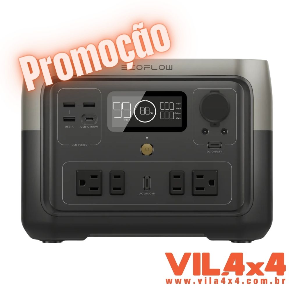 RIVER 2 MAX – ESTAÇÃO DE ENERGIA PORTÁTIL 1000W/512Wh ECOFLOW PROMOÇÃO