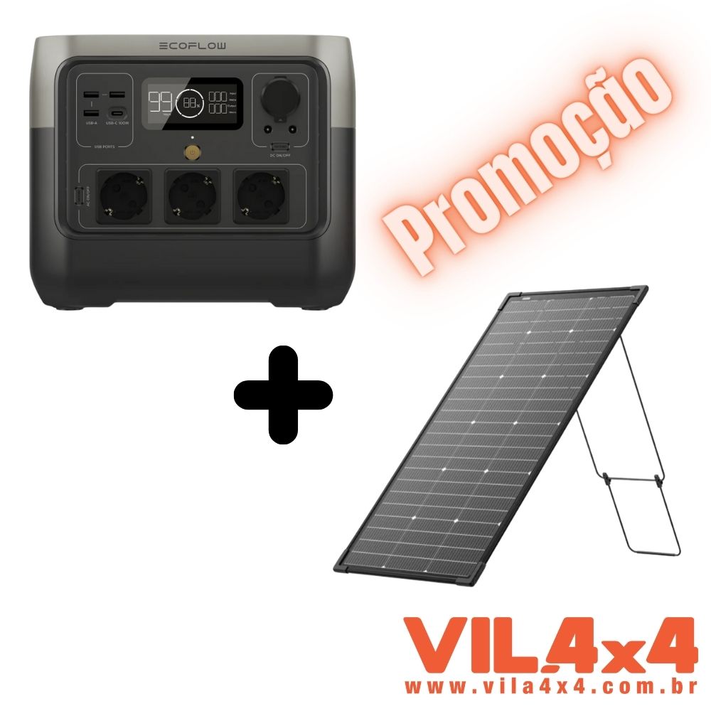 RIVER 2 PRO ESTAÇÃO DE ENERGIA + PAINEL DE 125W PROMOÇÃO