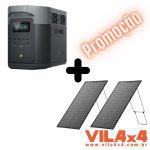 DELTA 2 MAX ESTAÇÃO DE ENERGIA 2400W + 2 PAINEIS SOLAR 125W ECOFLOW PROMOÇÃO