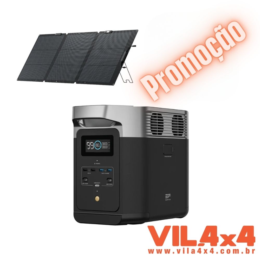 DELTA 2 ESTAÇÃO DE ENERGIA 1800W+ PAINEL SOLAR 160W ECOFLOW PROMOÇÃO