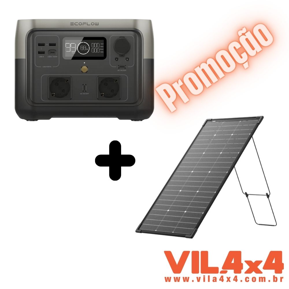 RIVER 2 MAX ESTAÇÃO DE ENERGIA + PAINEL DE 125W ECOFLOW PROMOÇÃO
