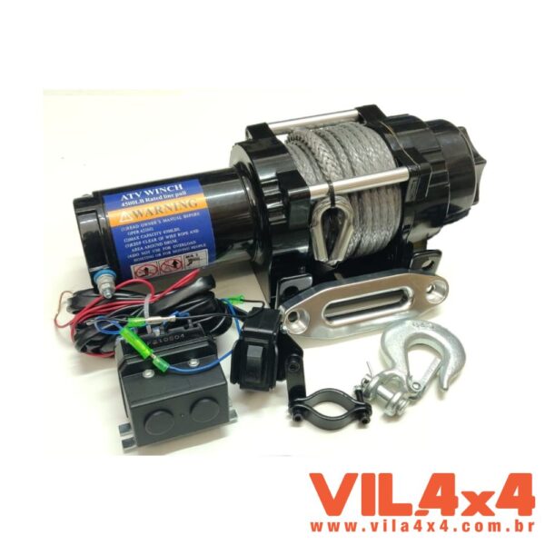 Guincho Elétrico 4500lbs 12V com Cabo Sintético TX-4500S