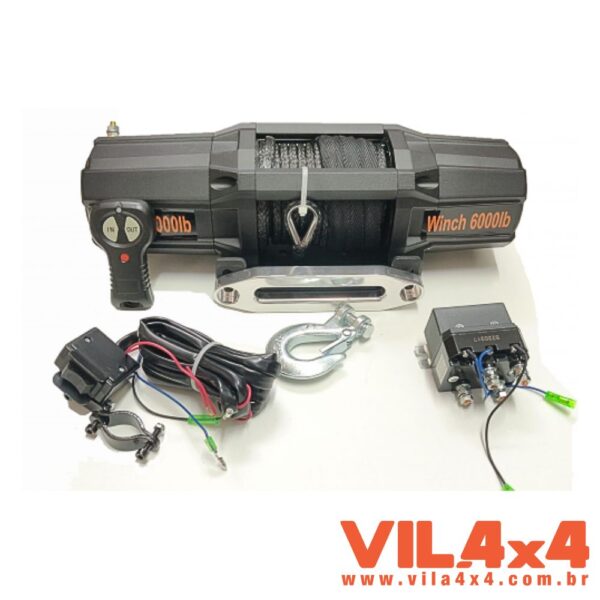 Guincho Elétrico 6000lbs 12V com Cabo Sintético WRS-6000